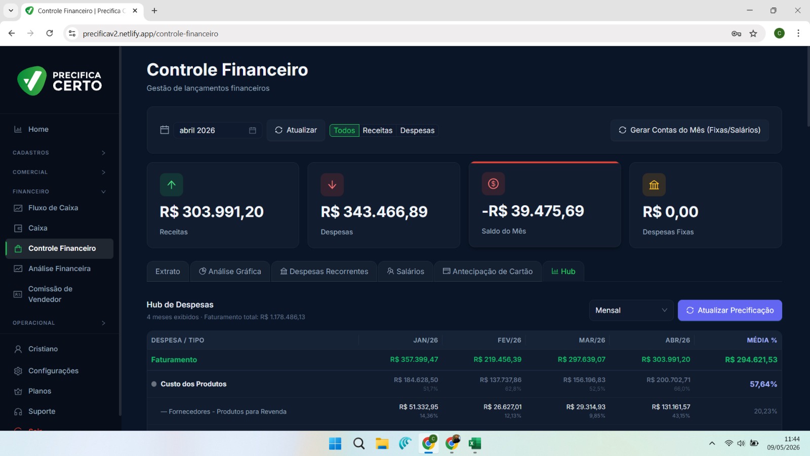 Controle Financeiro